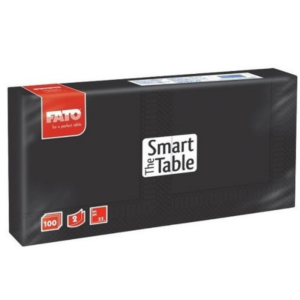 TOVAGLIOLI CM.25X25 - COLORE NERO 100 PZ